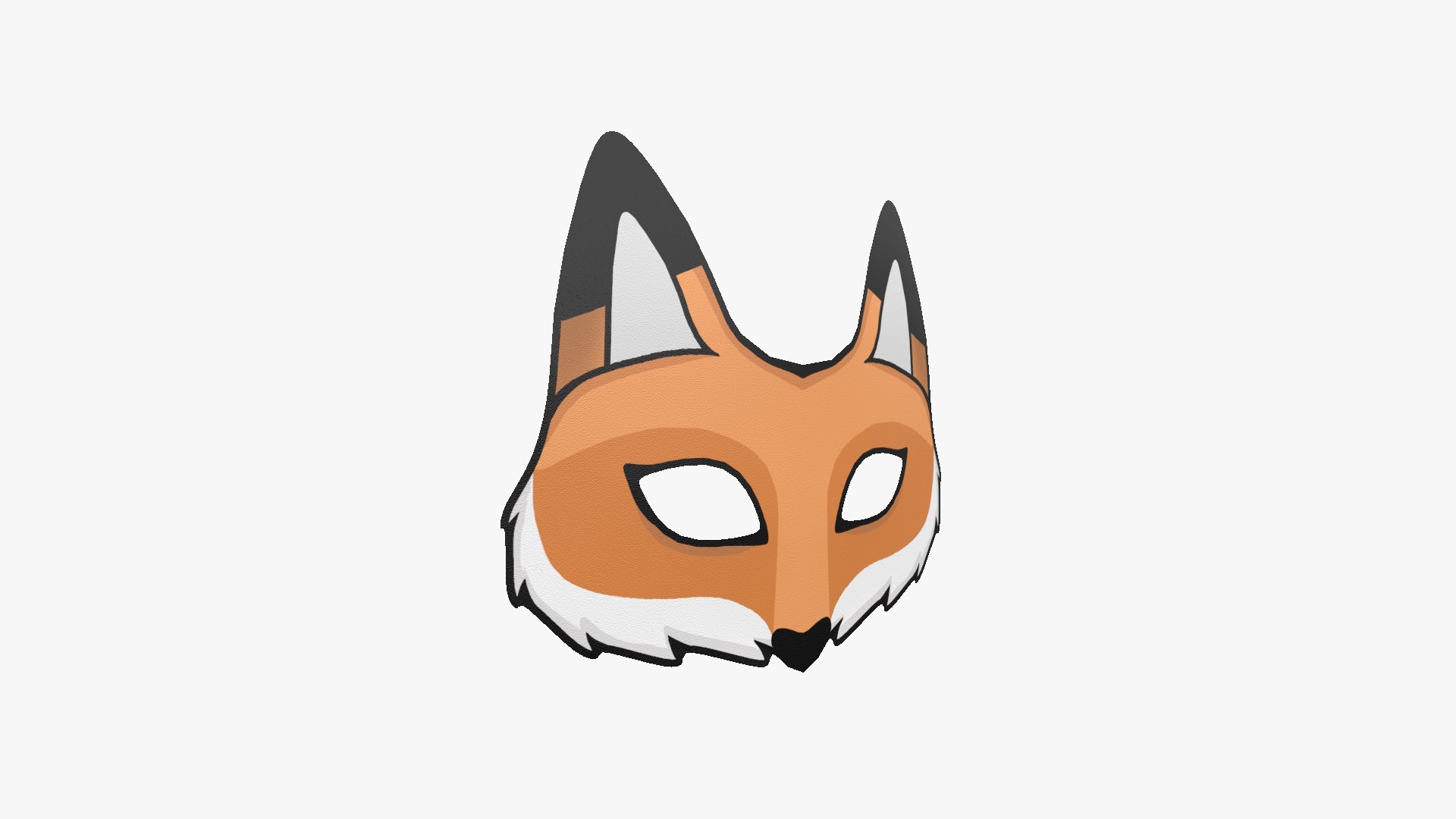 Fox Mask Paper 02 - Character Design Fashion 3D Model - TurboSquid 2386332