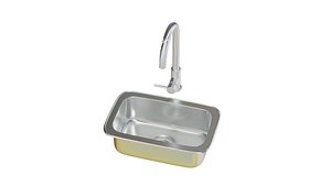 3D Stainless steel sink model