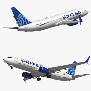 boeing united airlines 3D