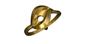 3d gold ring