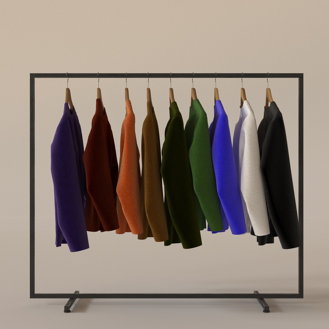 3D Sweaters on Rack model https://p.turbosquid.com/ts-thumb/HR/faFzys/YK/_sweater_1_0001/jpg/1651244328/1920x1080/fit_q87/1d9dd6d356f361acdaeda73fa179553d8d5bd673/_sweater_1_0001.jpg