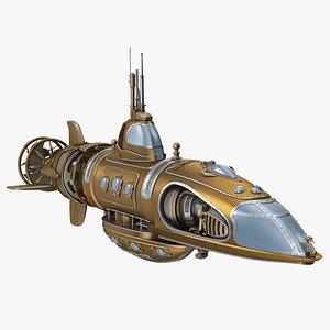 Fantasy Steampunk Submarine Bronze