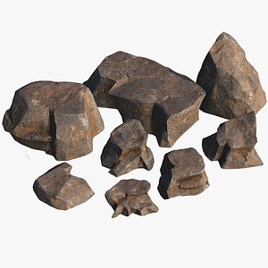 3D model Mountain Rock Pack 01