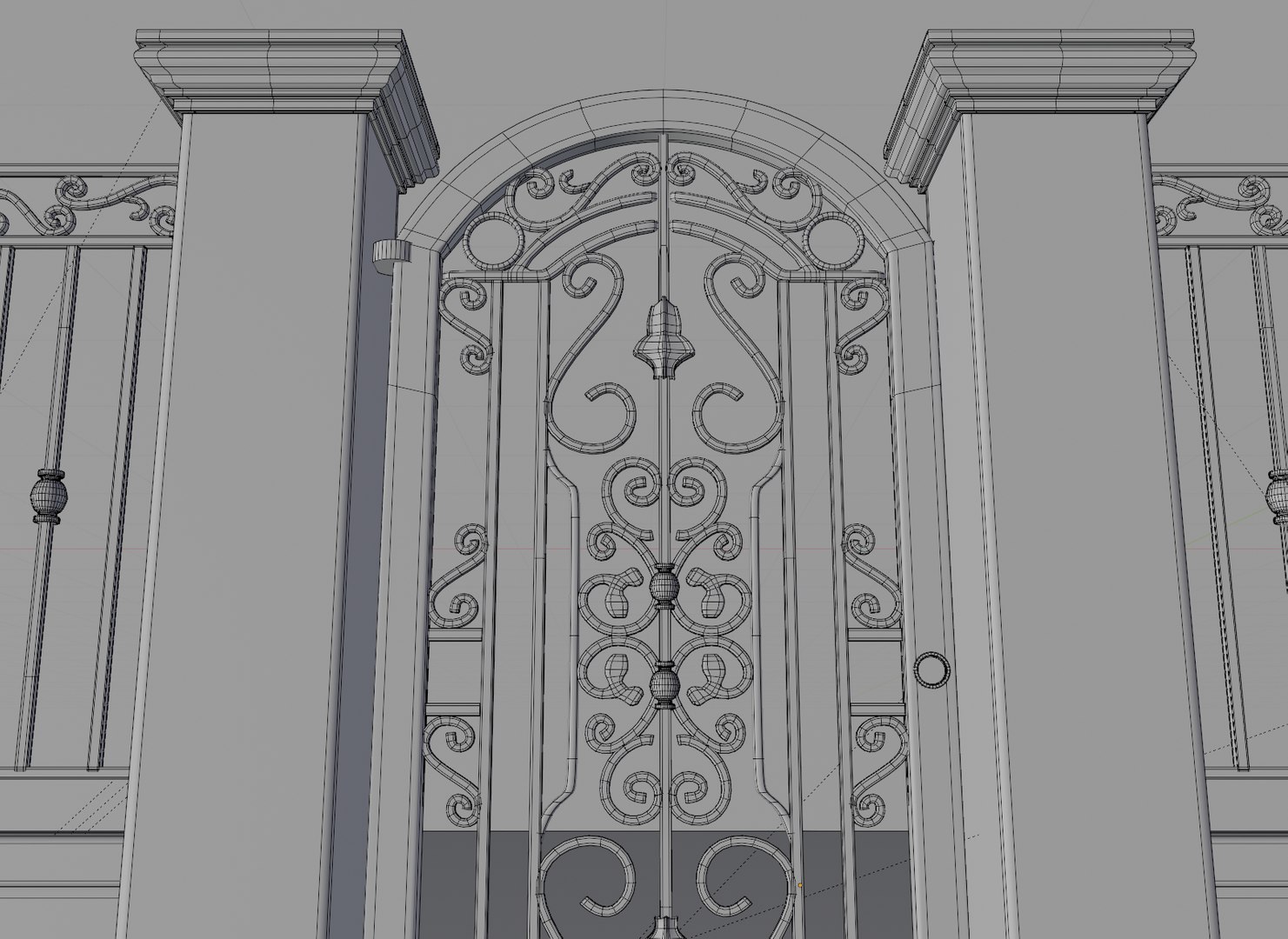 3D Classic Gate And Fence Model - TurboSquid 1820399