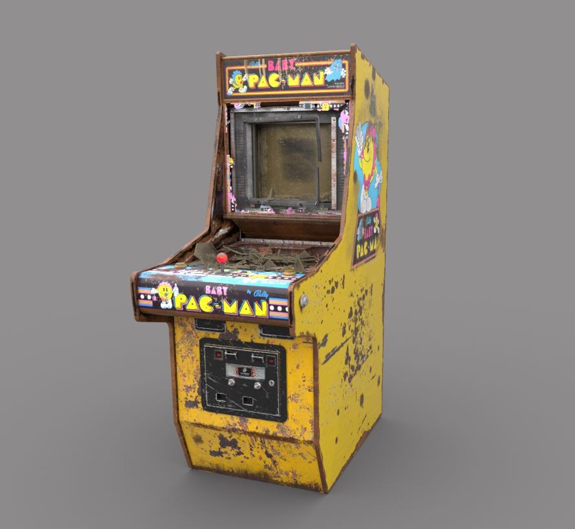 Abandoned Arcade And Pinbal Machines 3D Model - TurboSquid 2224973