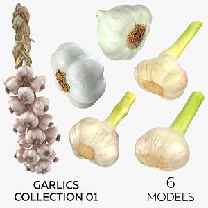 Garlics Collection 01 - 6 models 3D model