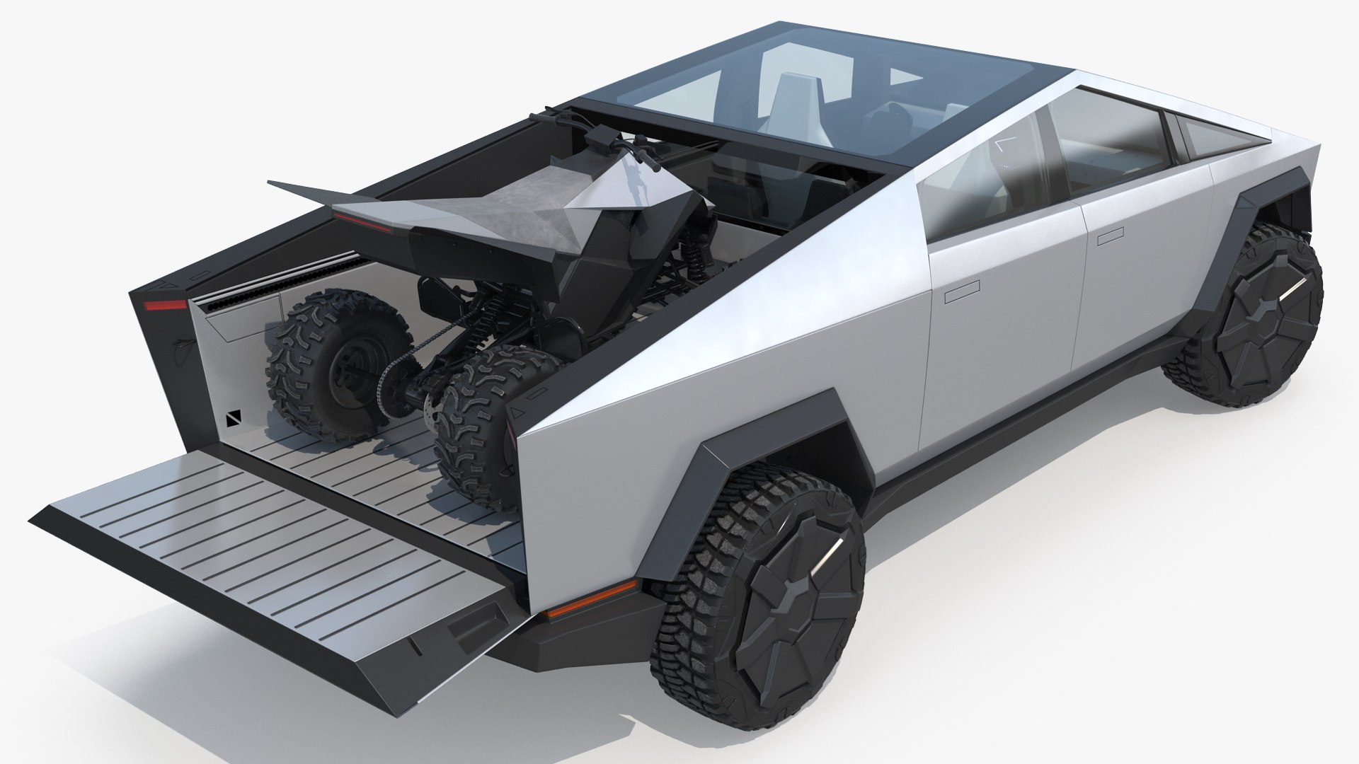 Tesla cybertruck cyberquad atv model TurboSquid 1524581