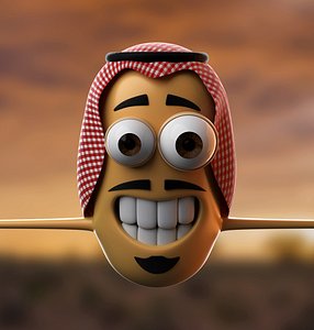 simple arabic character 3D model