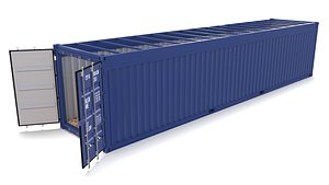 40ft shipping container open 3D