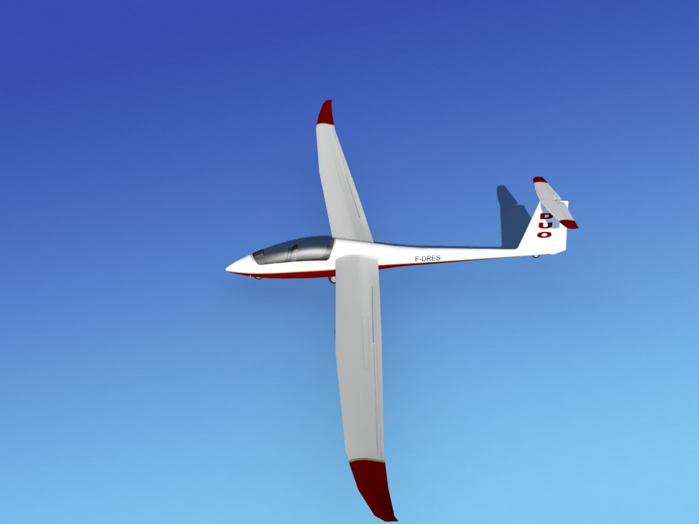 Discus Duo Sailplane Plane 3d Max