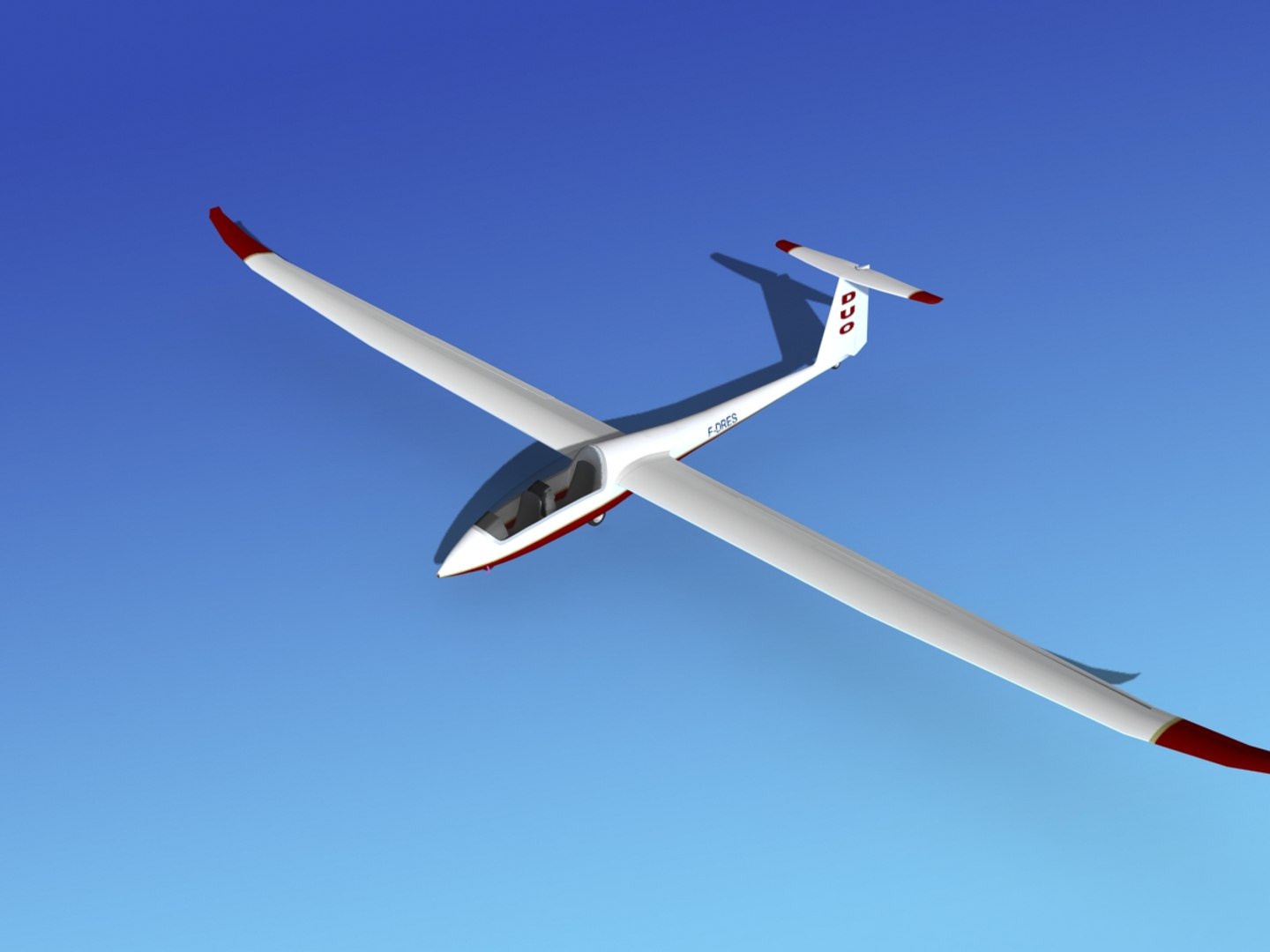 Discus Duo Sailplane Plane 3d Max