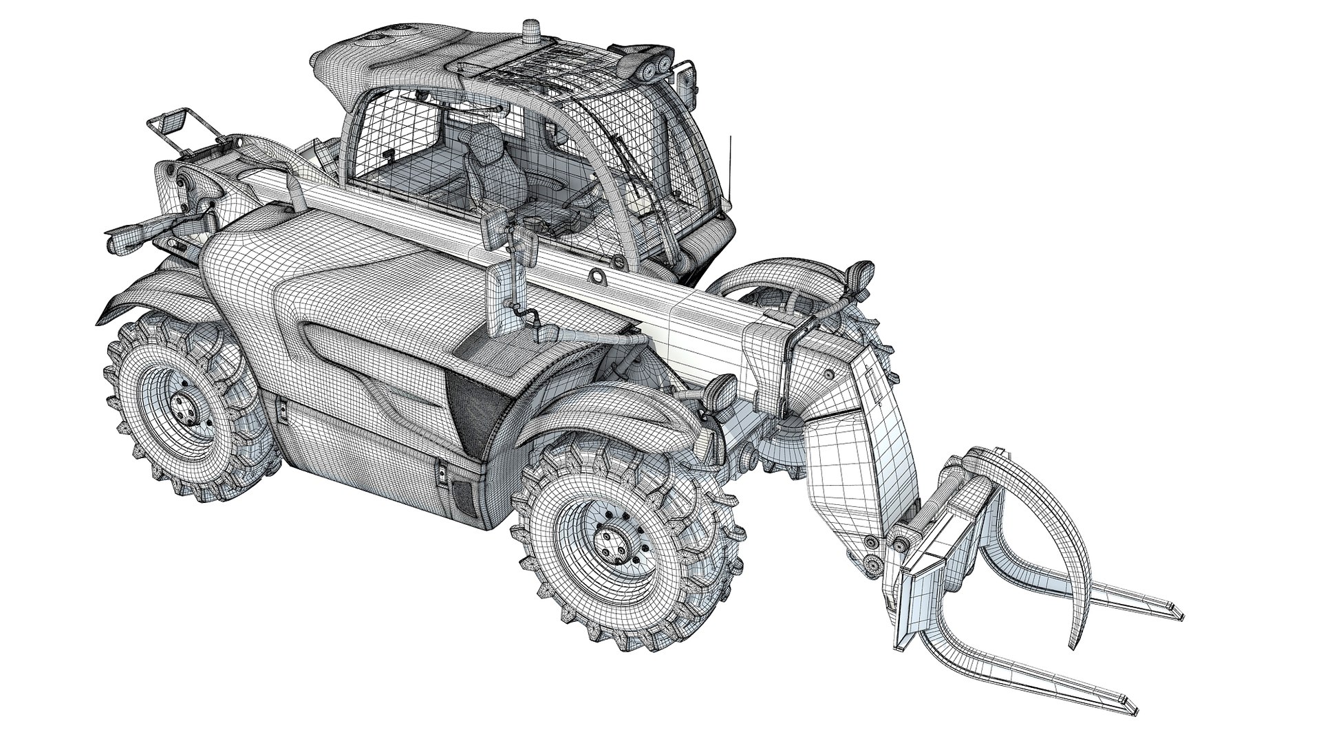 Handler Telehandler 3D Model - TurboSquid 1673081