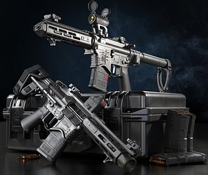 3D model pistol ar15