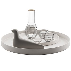 3D 061 Kitchen decor set DISHES atipico angolo carafe set 01 model