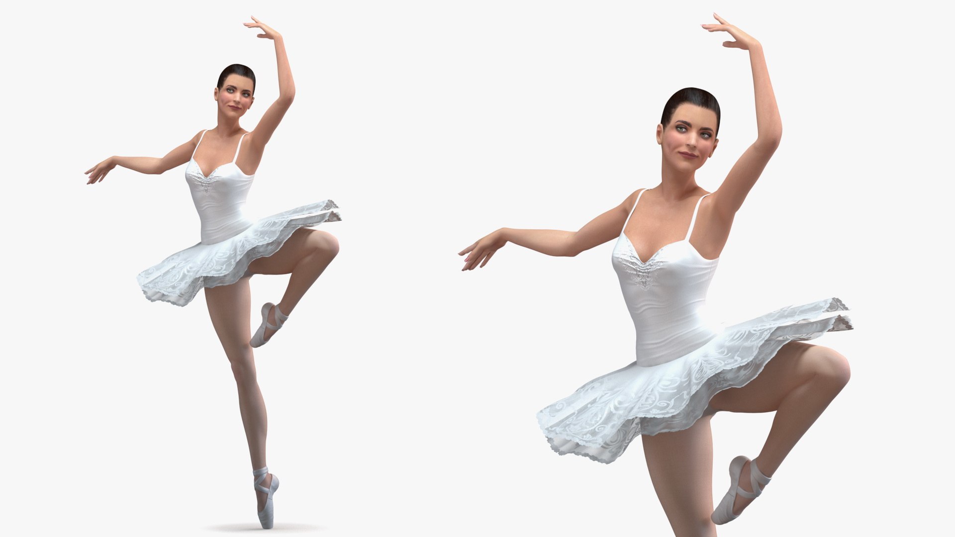 Ballerina Rigged for Cinema 4D 3D model preview