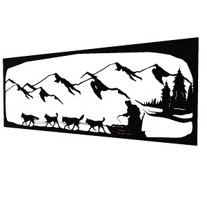 Dog Team Metal Wall Art