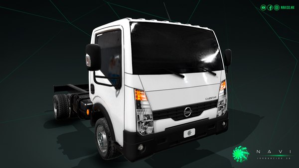 nissan cabstar truck trailer 3D model