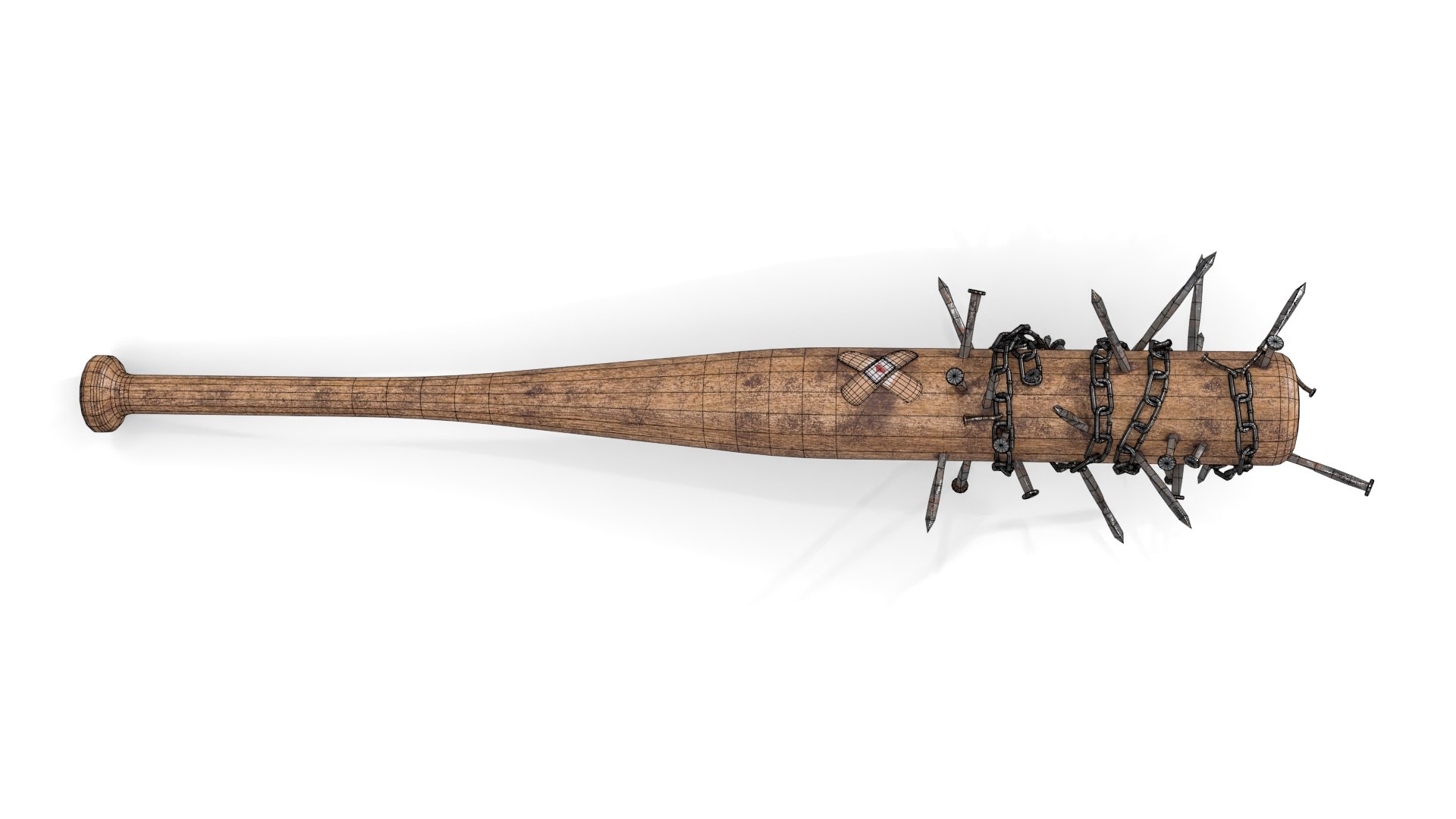 3D Baseball Bat with Nails TurboSquid 1733687