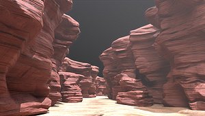 3D Canyon Cliff Rocks model