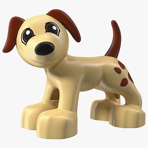 Lego Duplo Dog with Brown Spots