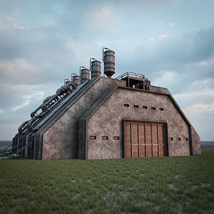 INDUSTRIAL SCIFI BUILDING 05 3D model