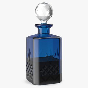 Blue Crystal Whisky Decanter
