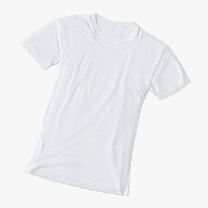 female crew neck laid 3D model