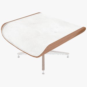 eames ottoman wooden leather 3D model