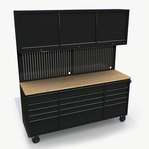 Workbech Storage Tools Trolley 3 3D model