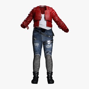 Stylized Realistic Female Outfit - Street Biker Style