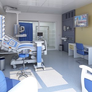 medical patient room 3 model