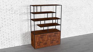 stand with shelves 3D model