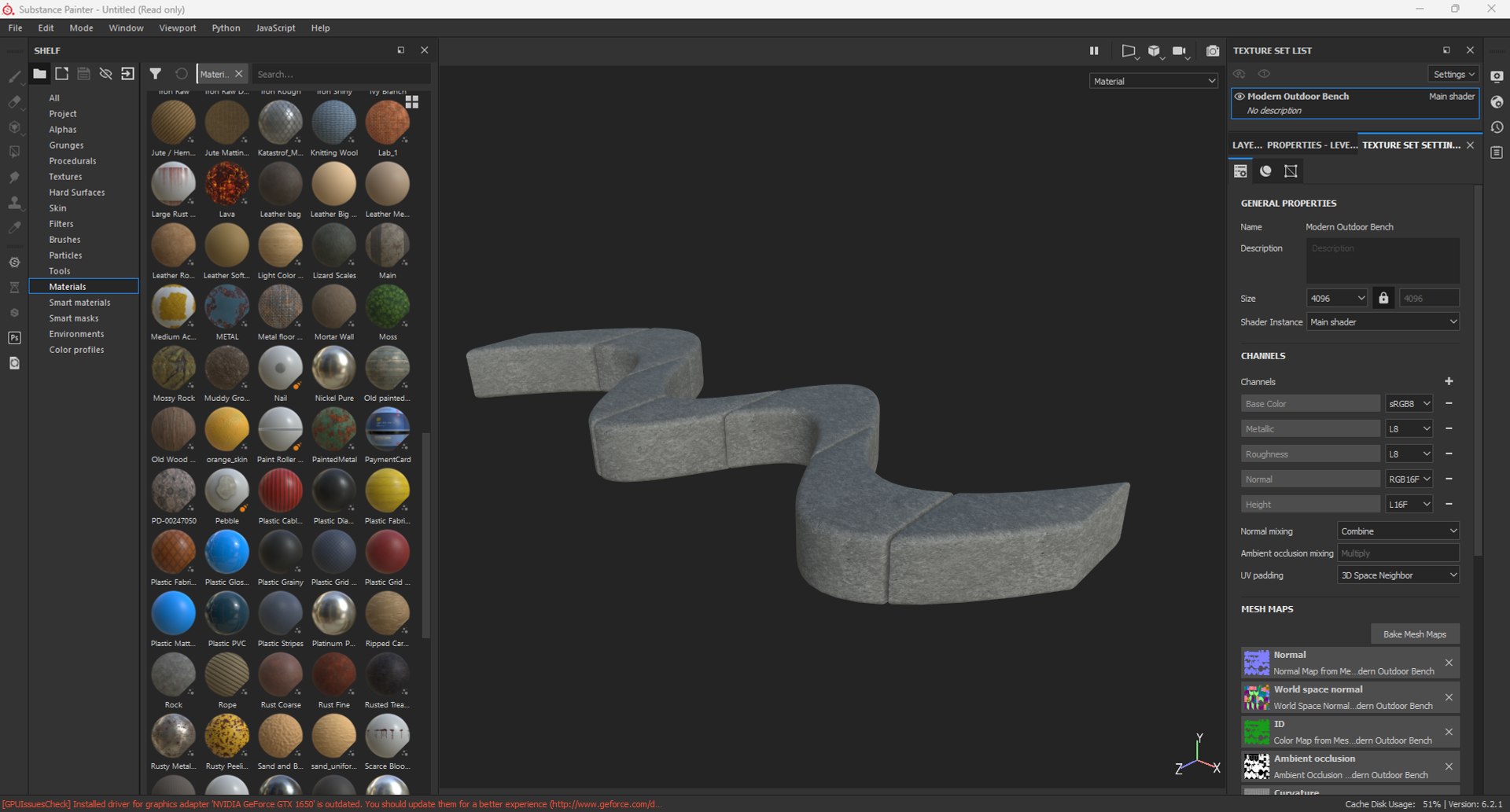 3D Modern Outdoor Bench https://p.turbosquid.com/ts-thumb/HS/vh9Igc/m5/screenshot_4/png/1700811178/1920x1080/fit_q87/63c86a59440f91473ced83effed002b74345a826/screenshot_4.jpg