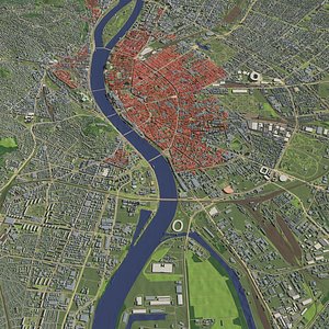 3D Budapest Hungary - city and urban