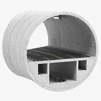 Road Tunnel Structure Section Turn
