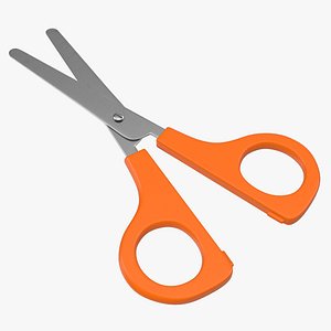 scissors 2 orange 3d model