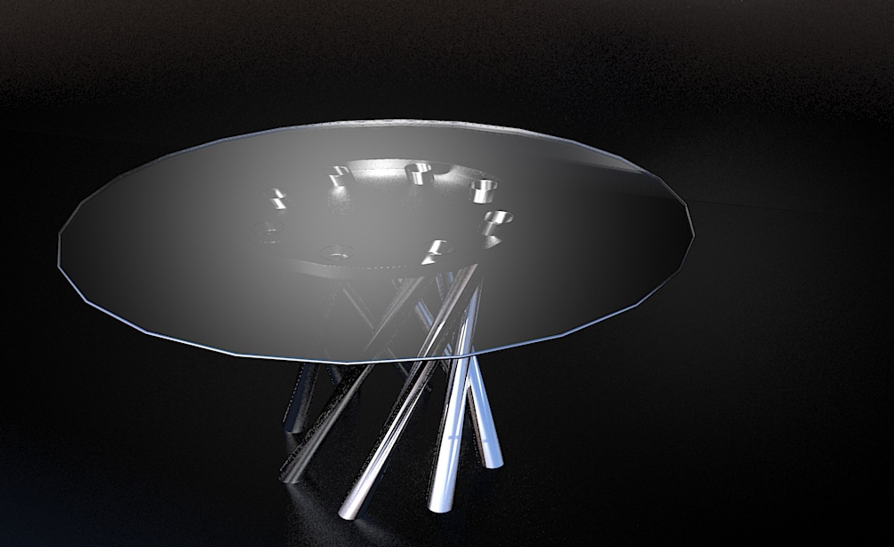 3d Table Glass Model