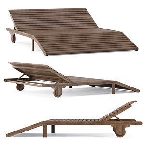 3D model Mary wooden large sunbed MR15 by Bpoint Design