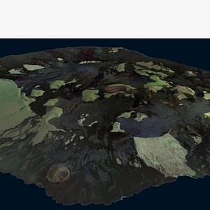 3D model Marchena Island Galapagos Archipelago of Ecuador