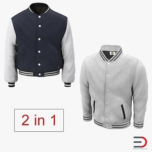Baseball Jackets 3D Models Collection