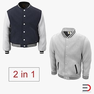 Baseball Jackets 3D Models Collection