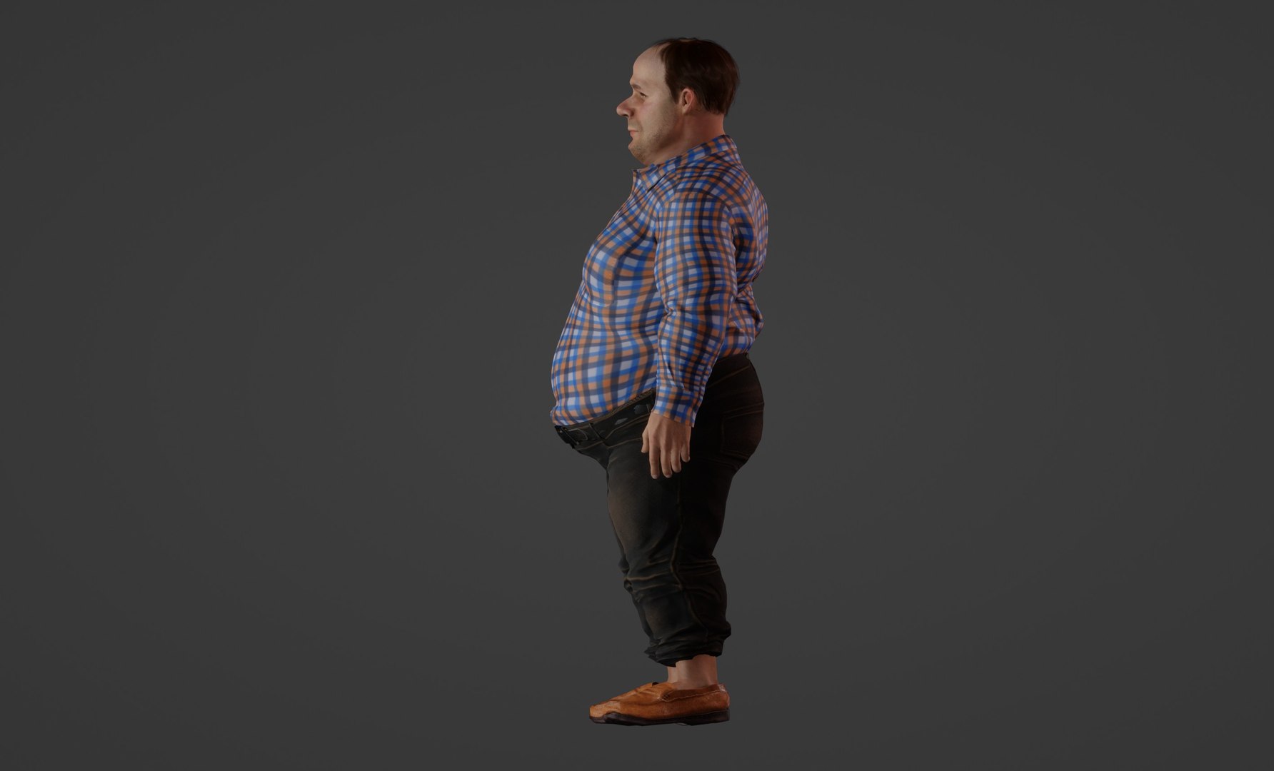 3D Fat Man Model - TurboSquid 2076476