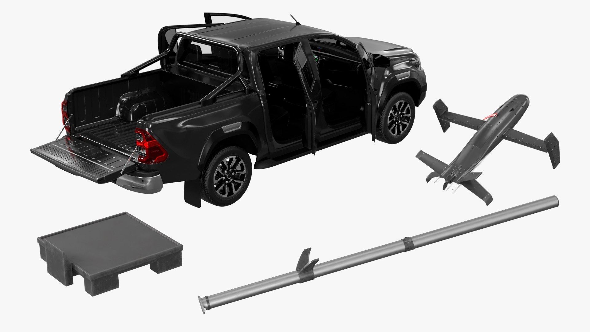 3D Pickup Mounted UAV Interceptor Platform https://p.turbosquid.com/ts-thumb/HT/Fw5o3Z/hn/pickup_mounted_uav_interceptor_platform_014/jpg/1781737050/1920x1080/fit_q87/c5665b6d7378cd398e83f98204af70c6bc287f26/pickup_mounted_uav_interceptor_platform_014.jpg