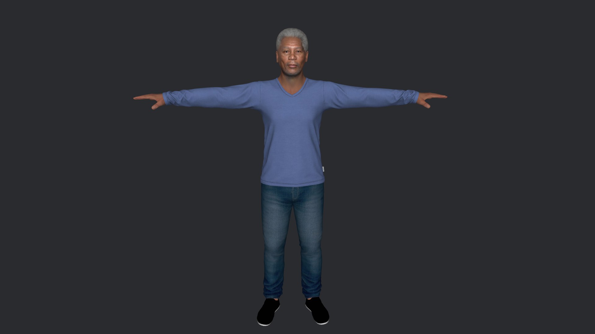 3D Morgan Freeman Hyper Realistic Full Body Fully Rigged 3D Character https://p.turbosquid.com/ts-thumb/HT/IfnCMt/DS/model25/png/1697036866/1920x1080/fit_q87/317a7b2a9b2901aac566ca283f8f93f1e6e5a708/model25.jpg