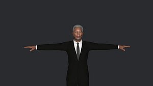 Morgan Freeman Hyper Realistic Full Body Fully Rigged 3D Character