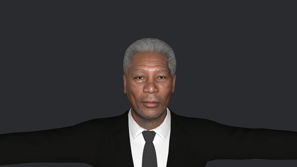 modelo 3d Morgan Freeman Personaje 3D hiperrealista de cuerpo completo ...