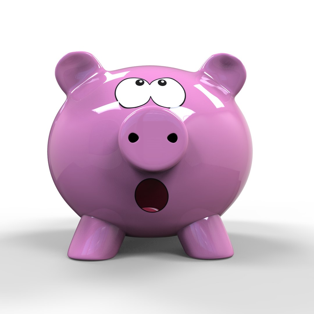 3d money piggy bank