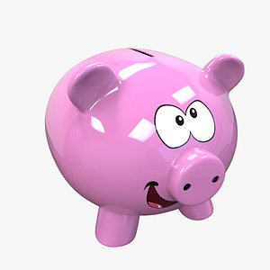 3d money piggy bank