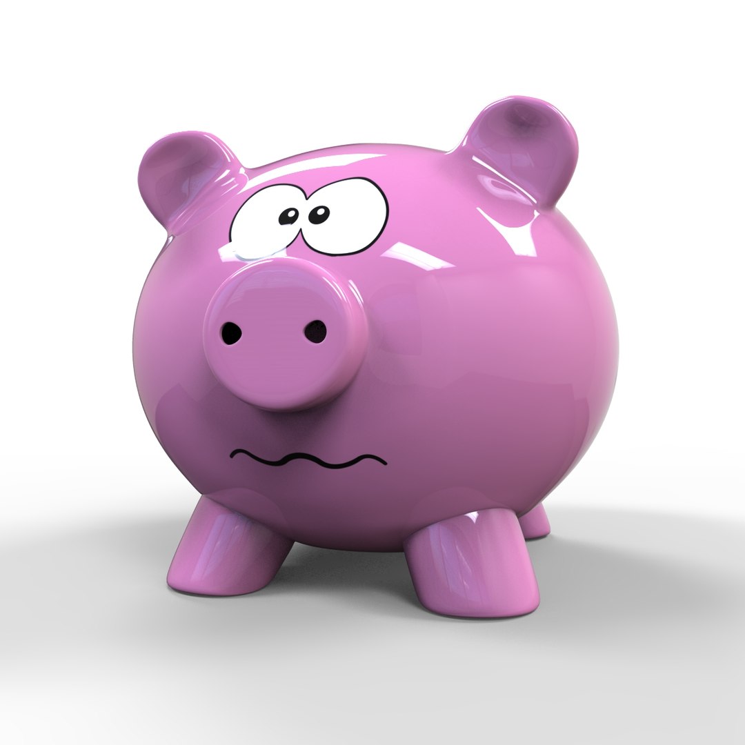 3d money piggy bank