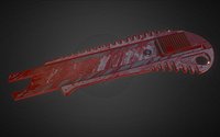 Box Cutter Lowpoly Bloody Version